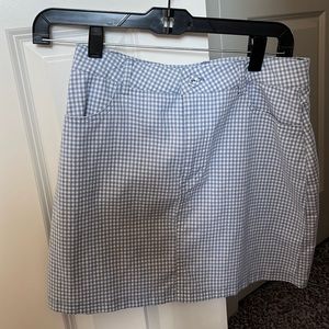 Gingham Print Mini Skirt
